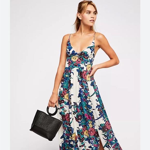 Free People Through The Vine Floral Maxi Dress - Multicolor - Picture 1 of 11